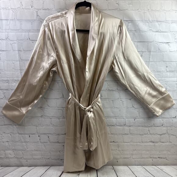 Blissy 22 MOMME‎ Classic 💯% Pure Mulberry Silk Robe - Champagne - Picture 1 of 13